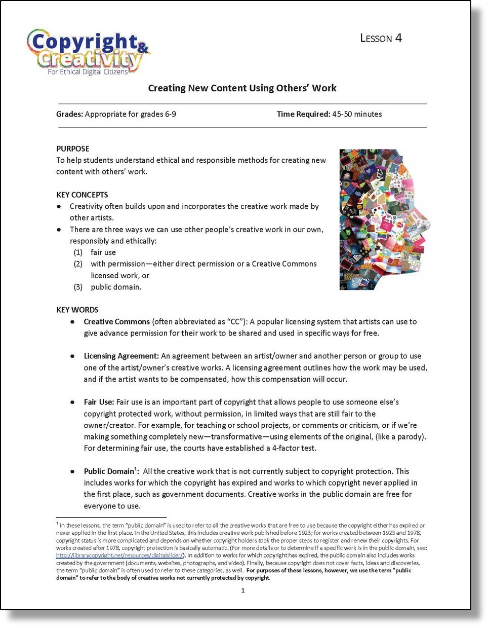 Middle School | Lesson 4: Creating New Content Using Others' Work 